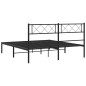 vidaXL Bettgestell mit Kopfteil Metall Schwarz 140x200 cm vidaXL Bettgestell mit Kopfteil Metall Schwarz 140x200 cm