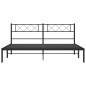 vidaXL Bettgestell mit Kopfteil Metall Schwarz 200x200 cm vidaXL Bettgestell mit Kopfteil Metall Schwarz 200x200 cm