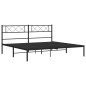 vidaXL Bettgestell mit Kopfteil Metall Schwarz 200x200 cm vidaXL Bettgestell mit Kopfteil Metall Schwarz 200x200 cm