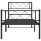 vidaXL Bettgestell mit Kopf- und Fußteil Metall Schwarz 100x200 cm vidaXL Bettgestell mit Kopf- und Fußteil Metall Schwarz 100x200 cm