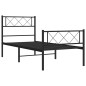 vidaXL Bettgestell mit Kopf- und Fußteil Metall Schwarz 100x200 cm vidaXL Bettgestell mit Kopf- und Fußteil Metall Schwarz 100x200 cm