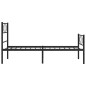 vidaXL Bettgestell mit Kopf- und Fußteil Metall Schwarz 100x200 cm vidaXL Bettgestell mit Kopf- und Fußteil Metall Schwarz 100x200 cm