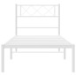 vidaXL Bettgestell mit Kopfteil Metall Weiß 100x190 cm vidaXL Bettgestell mit Kopfteil Metall Weiß 100x190 cm