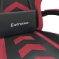 Gaming-Stuhl mit Fußstütze Drehbar Schwarz & Weinrot Kunstleder Gaming-Stuhl mit Fußstütze Drehbar Schwarz & Weinrot Kunstleder