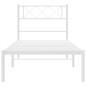 vidaXL Bettgestell mit Kopfteil Metall Weiß 107x203 cm vidaXL Bettgestell mit Kopfteil Metall Weiß 107x203 cm