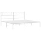 vidaXL Bettgestell mit Kopfteil Metall Weiß 160x200 cm vidaXL Bettgestell mit Kopfteil Metall Weiß 160x200 cm