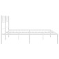 vidaXL Bettgestell mit Kopfteil Metall Weiß 160x200 cm vidaXL Bettgestell mit Kopfteil Metall Weiß 160x200 cm