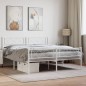 vidaXL Bettgestell mit Kopf- und Fußteil Metall Weiß 120x190 cm vidaXL Bettgestell mit Kopf- und Fußteil Metall Weiß 120x190 cm