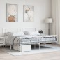 vidaXL Bettgestell mit Kopf- und Fußteil Metall Weiß 180x200 cm vidaXL Bettgestell mit Kopf- und Fußteil Metall Weiß 180x200 cm