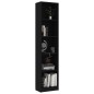 vidaXL Bücherregal 5 Fächer Schwarz 40x24x175 cm Holzwerkstoff vidaXL Bücherregal 5 Fächer Schwarz 40x24x175 cm Holzwerkstoff