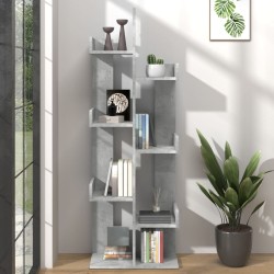 vidaXL Bücherregal Betongrau 48x25,5x140 cm Holzwerkstoff