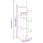 vidaXL Bücherregal Betongrau 48x25,5x140 cm Holzwerkstoff vidaXL Bücherregal Betongrau 48x25,5x140 cm Holzwerkstoff
