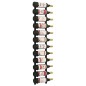 vidaXL Wand-Weinregal für 12 Flaschen Schwarz Eisen vidaXL Wand-Weinregal für 12 Flaschen Schwarz Eisen