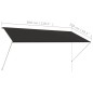 vidaXL Einziehbare Markise 300×150 cm Anthrazit vidaXL Einziehbare Markise 300×150 cm Anthrazit