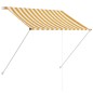 vidaXL Einziehbare Markise 100×150 cm Gelb und Weiß vidaXL Einziehbare Markise 100×150 cm Gelb und Weiß