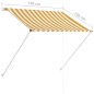 vidaXL Einziehbare Markise 100×150 cm Gelb und Weiß vidaXL Einziehbare Markise 100×150 cm Gelb und Weiß