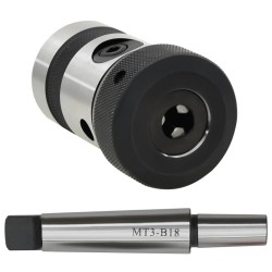 vidaXL Bohrfutter B18 mit MT3-Schaft für Innengewinde M3-M16