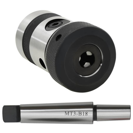 vidaXL Bohrfutter B18 mit MT3-Schaft für Innengewinde M3-M16
