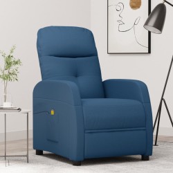 Massagesessel Blau Stoff