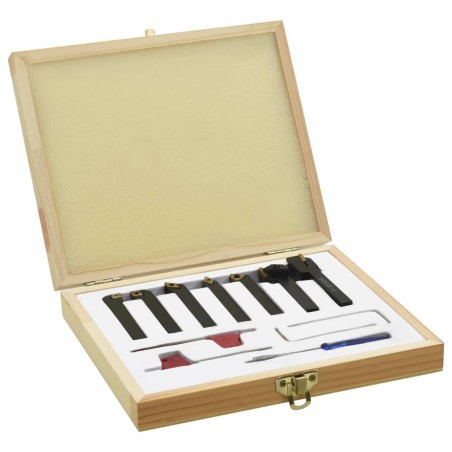 vidaXL 12-tlg. Drehmeißel-Set mit Wendeplatten 8x8 mm 70 mm