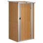 vidaXL Geräteschuppen Braun 118,5x97x209,5 cm Verzinkter Stahl vidaXL Geräteschuppen Braun 118,5x97x209,5 cm Verzinkter Stahl