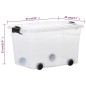 vidaXL Aufbewahrungsboxen mit Rollen & Deckeln 5 Stk. Transparent 40 L vidaXL Aufbewahrungsboxen mit Rollen & Deckeln 5 Stk. Transparent 40 L