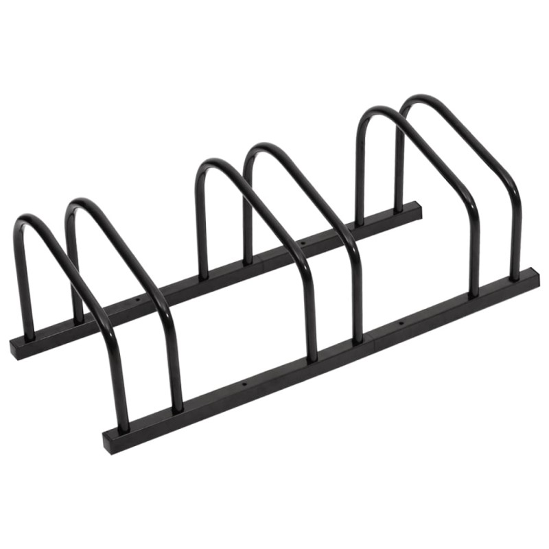 vidaXL Fahrradständer für 3 Fahrräder Schwarz Stahl vidaXL Fahrradständer für 3 Fahrräder Schwarz Stahl