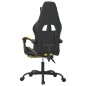 Gaming-Stuhl mit Fußstütze Drehbar Schwarz & Golden Kunstleder Gaming-Stuhl mit Fußstütze Drehbar Schwarz & Golden Kunstleder