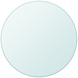 vidaXL Tischplatte aus gehärtetem Glas rund 600 mm 