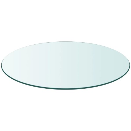 vidaXL Tischplatte aus gehärtetem Glas rund 600 mm 