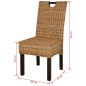 vidaXL Esszimmerstühle 2 Stk. Kubu-Rattan Mangoholz vidaXL Esszimmerstühle 2 Stk. Kubu-Rattan Mangoholz