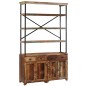 vidaXL Sideboard mit Einlegeböden Altholz Massiv 120x35x200 cm vidaXL Sideboard mit Einlegeböden Altholz Massiv 120x35x200 cm