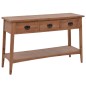 vidaXL Konsolentisch Tannenholz Massiv 126x40x77,5 cm Braun vidaXL Konsolentisch Tannenholz Massiv 126x40x77,5 cm Braun