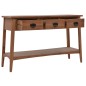vidaXL Konsolentisch Tannenholz Massiv 126x40x77,5 cm Braun vidaXL Konsolentisch Tannenholz Massiv 126x40x77,5 cm Braun