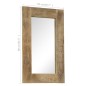 vidaXL Spiegel Mangoholz Massiv 50 x 80 cm vidaXL Spiegel Mangoholz Massiv 50 x 80 cm