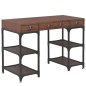 vidaXL Schreibtisch mit 3 Schubladen 110x50x78 cm Massivholz Tanne vidaXL Schreibtisch mit 3 Schubladen 110x50x78 cm Massivholz Tanne