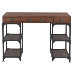 vidaXL Schreibtisch mit 3 Schubladen 110x50x78 cm Massivholz Tanne