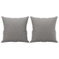 Zierkissen 2 Stk. Hellgrau 40x40 cm Stoff Zierkissen 2 Stk. Hellgrau 40x40 cm Stoff