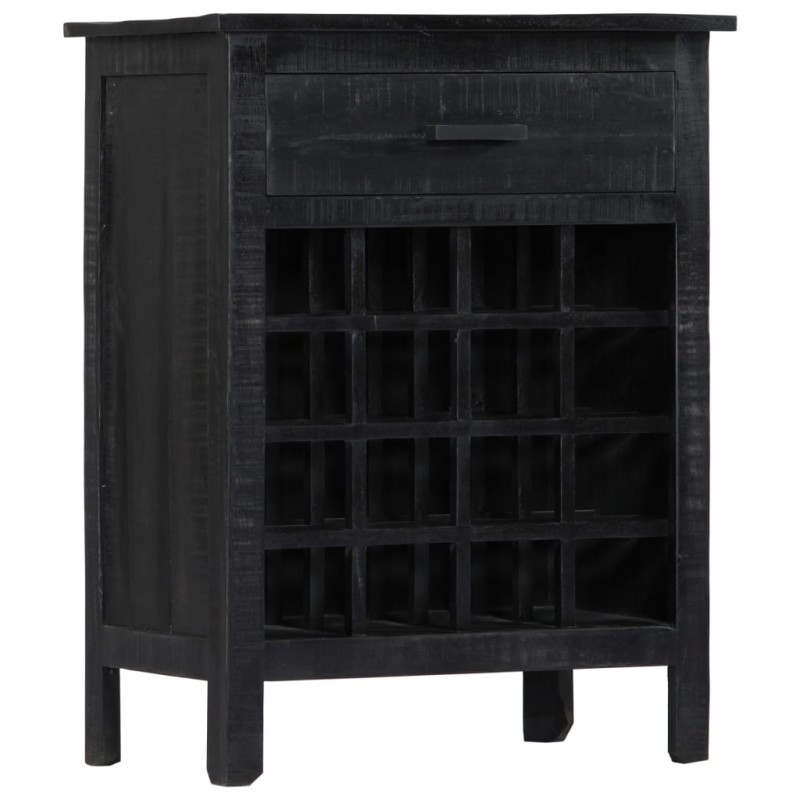 vidaXL Weinregal Schwarz 56 x 35 x 75 cm Mangoholz Massiv vidaXL Weinregal Schwarz 56 x 35 x 75 cm Mangoholz Massiv
