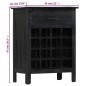 vidaXL Weinregal Schwarz 56 x 35 x 75 cm Mangoholz Massiv vidaXL Weinregal Schwarz 56 x 35 x 75 cm Mangoholz Massiv