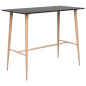 vidaXL Bartisch Schwarz 120x60x105 cm vidaXL Bartisch Schwarz 120x60x105 cm
