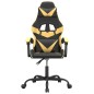 Gaming-Stuhl Drehbar Schwarz und Golden Kunstleder Gaming-Stuhl Drehbar Schwarz und Golden Kunstleder