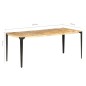 vidaXL Esstisch 180 x 90 x 76 cm Mango Massivholz vidaXL Esstisch 180 x 90 x 76 cm Mango Massivholz