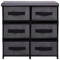 vidaXL Schrank mit 6 Schubladen 55×29×55 cm Grau Stahl