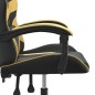 Gaming-Stuhl Drehbar Schwarz und Golden Kunstleder Gaming-Stuhl Drehbar Schwarz und Golden Kunstleder