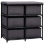 vidaXL Schrank mit 6 Schubladen 55×29×55 cm Grau Stahl
