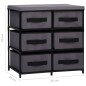 vidaXL Schrank mit 6 Schubladen 55×29×55 cm Grau Stahl