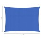 vidaXL Sonnensegel 160 g/m² Blau 2x3,5 m HDPE vidaXL Sonnensegel 160 g/m² Blau 2x3,5 m HDPE