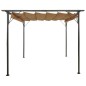 vidaXL Pergola mit Ausziehbarem Dach Taupe 3x3 m Stahl 180 g/m² vidaXL Pergola mit Ausziehbarem Dach Taupe 3x3 m Stahl 180 g/m²