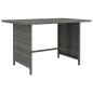 vidaXL Garten-Esstisch Grau 110x70x65 cm Poly Rattan vidaXL Garten-Esstisch Grau 110x70x65 cm Poly Rattan